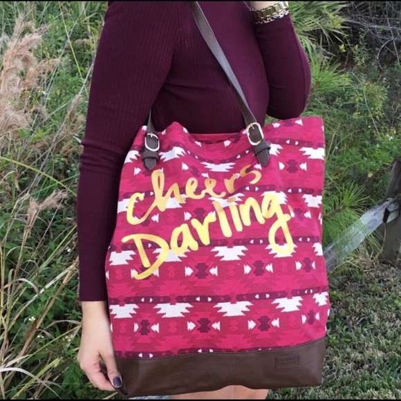Handbags - 🚨Sale 5/$25🚨 NWT Cheers Darling Canvas Tote Bag